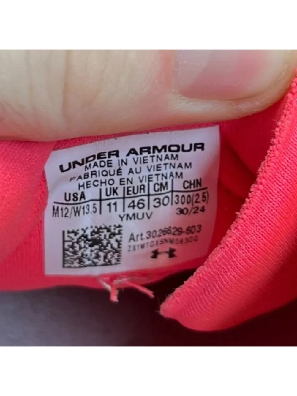 Under Armour HOVR Mega 2 Mens Size 12 Pink Gray Athletic Running Shoes Sneakers